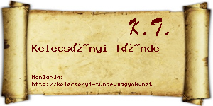 Kelecsényi Tünde névjegykártya
