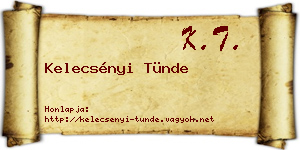 Kelecsényi Tünde névjegykártya