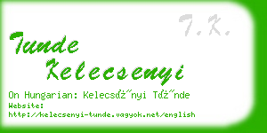 tunde kelecsenyi business card